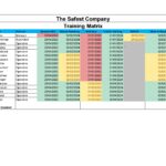 Download a training matrix.  This illustrates a completed spreadsheet matrix