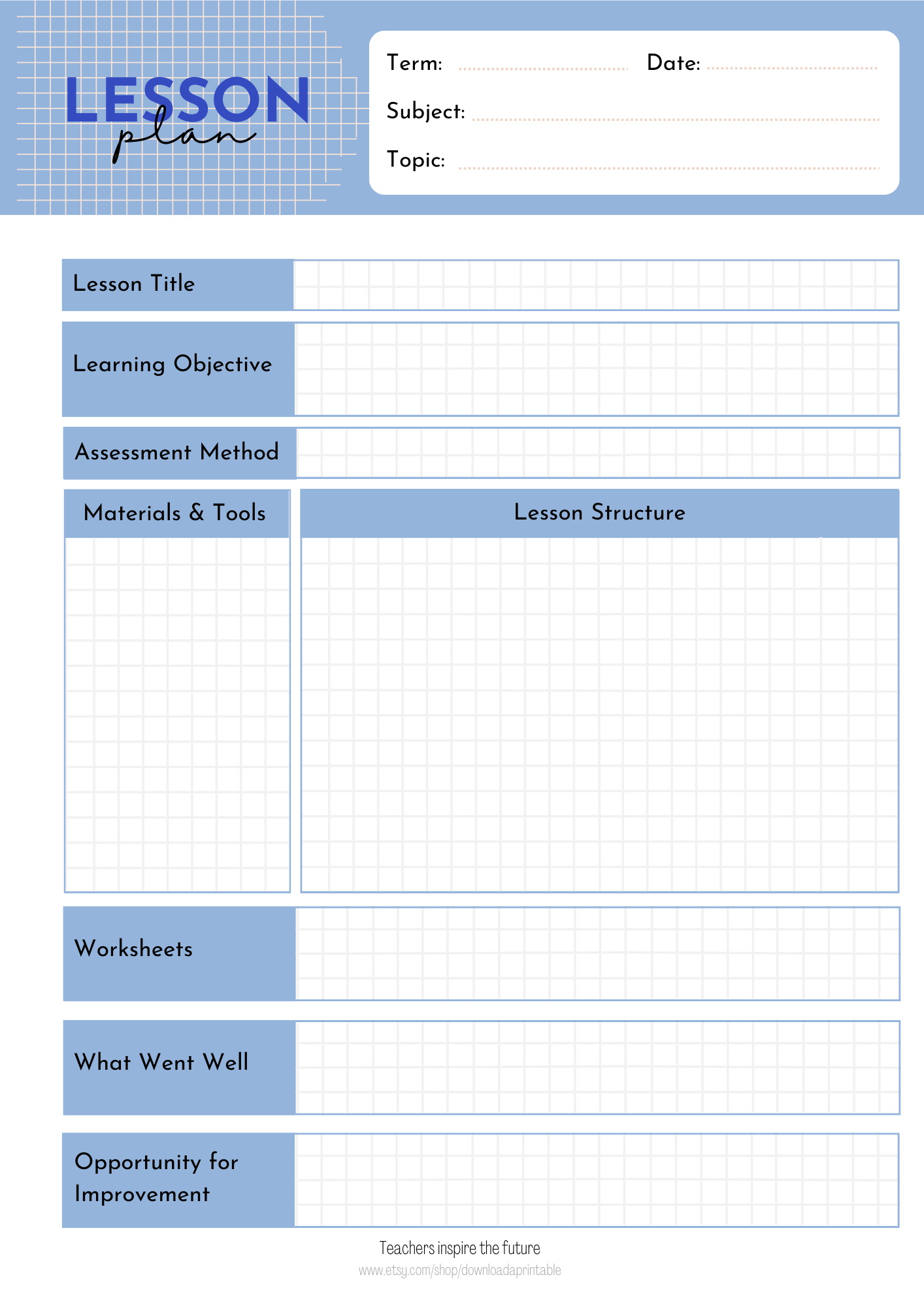 Lesson plan format