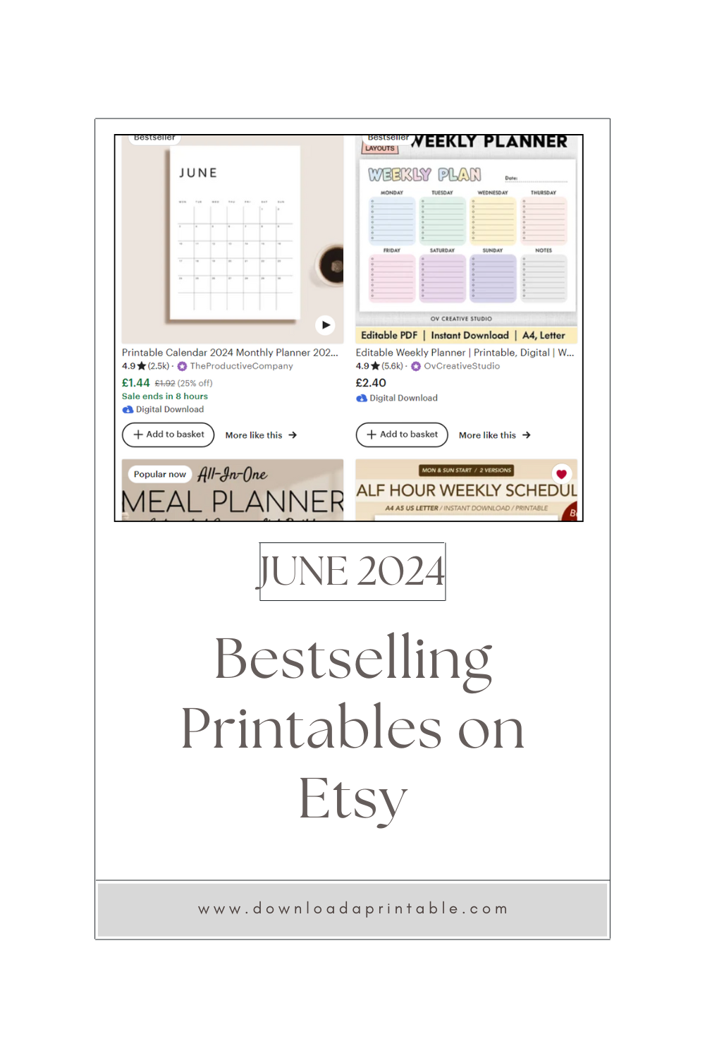 bestselling printables on etsy